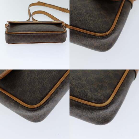 CELINE Macadam Canvas Shoulder Bag Pvc Brown - Picture 10 of 12